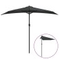 vidaXL Balkon-Sonnenschirm mit Alu-Mast Anthrazit 270x144 cm Halbrund vidaXL Balkon-Sonnenschirm mit Alu-Mast Anthrazit 270x144 cm Halbrund