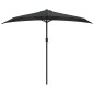 vidaXL Balkon-Sonnenschirm mit Alu-Mast Anthrazit 270x144 cm Halbrund vidaXL Balkon-Sonnenschirm mit Alu-Mast Anthrazit 270x144 cm Halbrund