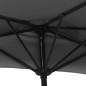 vidaXL Balkon-Sonnenschirm mit Alu-Mast Anthrazit 270x144 cm Halbrund vidaXL Balkon-Sonnenschirm mit Alu-Mast Anthrazit 270x144 cm Halbrund