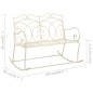 vidaXL Gartenbank 104 cm Eisen Antik Weiß vidaXL Gartenbank 104 cm Eisen Antik Weiß