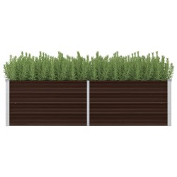 vidaXL Garten-Hochbeet Braun 160 x 40 x 45 cm Verzinkter Stahl
