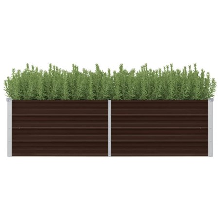 vidaXL Garten-Hochbeet Braun 160 x 40 x 45 cm Verzinkter Stahl