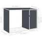 vidaXL Garten Brennholzlager Anthrazit 245x98x159 cm Verzinkter Stahl vidaXL Garten Brennholzlager Anthrazit 245x98x159 cm Verzinkter Stahl