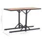 vidaXL Gartentisch Schwarz Massivholz Akazie und Poly Rattan vidaXL Gartentisch Schwarz Massivholz Akazie und Poly Rattan