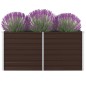 vidaXL Hochbeet 160 x 80 x 45 cm Verzinkter Stahl Braun vidaXL Hochbeet 160 x 80 x 45 cm Verzinkter Stahl Braun