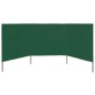 vidaXL 3-teiliges Windschutzgewebe 400 x 80 cm Grün vidaXL 3-teiliges Windschutzgewebe 400 x 80 cm Grün