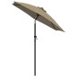 vidaXL Sonnenschirm Taupe 200 x 224 cm Aluminium vidaXL Sonnenschirm Taupe 200 x 224 cm Aluminium