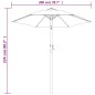 vidaXL Sonnenschirm Taupe 200 x 224 cm Aluminium vidaXL Sonnenschirm Taupe 200 x 224 cm Aluminium