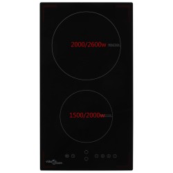 vidaXL Induktionskochfeld mit 2 Platten Touch Control Glas 3500 W 