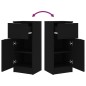 Sideboards 2 Stk. Schwarz 30x30x70 cm Holzwerkstoff Sideboards 2 Stk. Schwarz 30x30x70 cm Holzwerkstoff