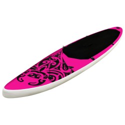 vidaXL Aufblasbares Stand Up Paddle Board Set 366x76x15 cm Rosa