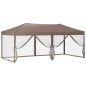 vidaXL Partyzelt Faltbar mit Seitenwänden Taupe 3x6 m vidaXL Partyzelt Faltbar mit Seitenwänden Taupe 3x6 m