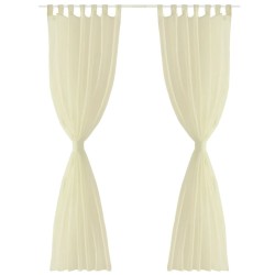 Transparente Gardine Fertiggardine 140 x 175 cm cremefarben