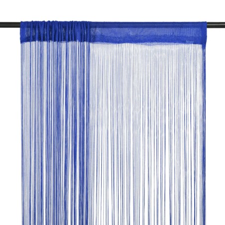 vidaXL Fadenvorhänge 2 Stk. 100 x 250 cm Blau