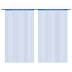 vidaXL Fadenvorhänge 2 Stk. 100 x 250 cm Blau