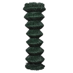 vidaXL Maschendrahtzaun Stahl 1,25x15 m Grün