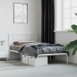 vidaXL Bettgestell mit Kopfteil Metall Weiß 75x190 cm vidaXL Bettgestell mit Kopfteil Metall Weiß 75x190 cm