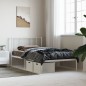 vidaXL Bettgestell mit Kopfteil Metall Weiß 75x190 cm vidaXL Bettgestell mit Kopfteil Metall Weiß 75x190 cm