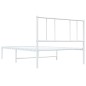 vidaXL Bettgestell mit Kopfteil Metall Weiß 75x190 cm vidaXL Bettgestell mit Kopfteil Metall Weiß 75x190 cm
