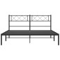vidaXL Bettgestell mit Kopfteil Metall Schwarz 120x200 cm vidaXL Bettgestell mit Kopfteil Metall Schwarz 120x200 cm