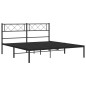 vidaXL Bettgestell mit Kopfteil Metall Schwarz 120x200 cm vidaXL Bettgestell mit Kopfteil Metall Schwarz 120x200 cm