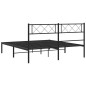 vidaXL Bettgestell mit Kopfteil Metall Schwarz 160x200 cm vidaXL Bettgestell mit Kopfteil Metall Schwarz 160x200 cm