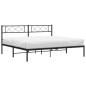 vidaXL Bettgestell mit Kopfteil Metall Schwarz 183x213 cm vidaXL Bettgestell mit Kopfteil Metall Schwarz 183x213 cm