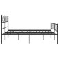 vidaXL Bettgestell mit Kopf- und Fußteil Metall Schwarz 135x190 cm vidaXL Bettgestell mit Kopf- und Fußteil Metall Schwarz 135x190 cm