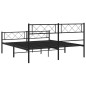 vidaXL Bettgestell mit Kopf- und Fußteil Metall Schwarz 135x190 cm vidaXL Bettgestell mit Kopf- und Fußteil Metall Schwarz 135x190 cm