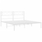 vidaXL Bettgestell mit Kopfteil Metall Weiß 120x200 cm vidaXL Bettgestell mit Kopfteil Metall Weiß 120x200 cm