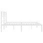 vidaXL Bettgestell mit Kopfteil Metall Weiß 140x190 cm vidaXL Bettgestell mit Kopfteil Metall Weiß 140x190 cm