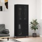 vidaXL Highboard Schwarz 69,5x34x180 cm Holzwerkstoff vidaXL Highboard Schwarz 69,5x34x180 cm Holzwerkstoff