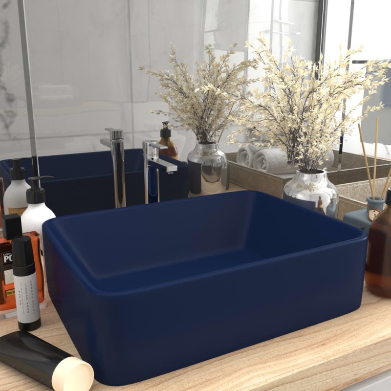 vidaXL Luxus-Waschbecken Matt Dunkelblau 41x30x12 cm Keramik vidaXL Luxus-Waschbecken Matt Dunkelblau 41x30x12 cm Keramik