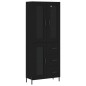 vidaXL Highboard Schwarz 69,5x34x180 cm Holzwerkstoff vidaXL Highboard Schwarz 69,5x34x180 cm Holzwerkstoff