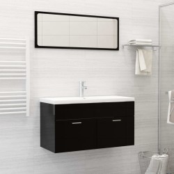 vidaXL Einbauwaschbecken mit Wasserhahn 91x39x18 cm Keramik Weiß