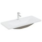 vidaXL Einbauwaschbecken mit Wasserhahn 91x39x18 cm Keramik Weiß vidaXL Einbauwaschbecken mit Wasserhahn 91x39x18 cm Keramik Weiß