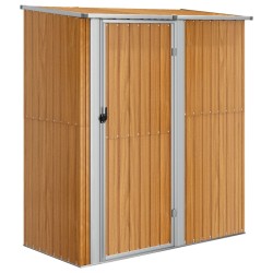 vidaXL Geräteschuppen Braun 180,5x97x209,5 cm Verzinkter Stahl