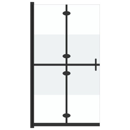 vidaXL Faltbare begehbare Duschwand Halbmattiertes ESG-Glas 100x190 cm