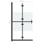vidaXL Faltbare begehbare Duschwand Halbmattiertes ESG-Glas 100x190 cm vidaXL Faltbare begehbare Duschwand Halbmattiertes ESG-Glas 100x190 cm