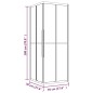 vidaXL Duschkabine Halbmatt ESG 70x70x180 cm Schwarz vidaXL Duschkabine Halbmatt ESG 70x70x180 cm Schwarz