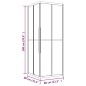 vidaXL Duschkabine Halbmatt ESG 80x80x180 cm Schwarz vidaXL Duschkabine Halbmatt ESG 80x80x180 cm Schwarz
