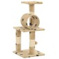 vidaXL Katzen-Kratzbaum Sisal 65 cm Beige Pfoten-Aufdruck vidaXL Katzen-Kratzbaum Sisal 65 cm Beige Pfoten-Aufdruck