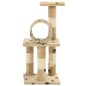 vidaXL Katzen-Kratzbaum Sisal 65 cm Beige Pfoten-Aufdruck vidaXL Katzen-Kratzbaum Sisal 65 cm Beige Pfoten-Aufdruck