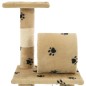 vidaXL Katzen-Kratzbaum Sisal 65 cm Beige Pfoten-Aufdruck vidaXL Katzen-Kratzbaum Sisal 65 cm Beige Pfoten-Aufdruck