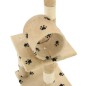 vidaXL Katzen-Kratzbaum Sisal 65 cm Beige Pfoten-Aufdruck vidaXL Katzen-Kratzbaum Sisal 65 cm Beige Pfoten-Aufdruck