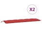 Gartenbank-Auflagen 2 Stk. Rot 180x50x7 cm Oxford-Gewebe Gartenbank-Auflagen 2 Stk. Rot 180x50x7 cm Oxford-Gewebe
