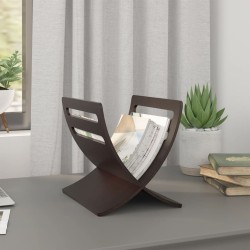 vidaXL Zeitungsständer Holz Freistehend Braun 