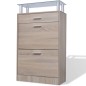 vidaXL Schuhschrank mit Schubfach & oberes Glasregal Holz Eichenoptik vidaXL Schuhschrank mit Schubfach & oberes Glasregal Holz Eichenoptik