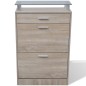 vidaXL Schuhschrank mit Schubfach & oberes Glasregal Holz Eichenoptik vidaXL Schuhschrank mit Schubfach & oberes Glasregal Holz Eichenoptik