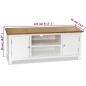vidaXL TV-Schrank 120x35x48 cm Massivholz Eiche vidaXL TV-Schrank 120x35x48 cm Massivholz Eiche
